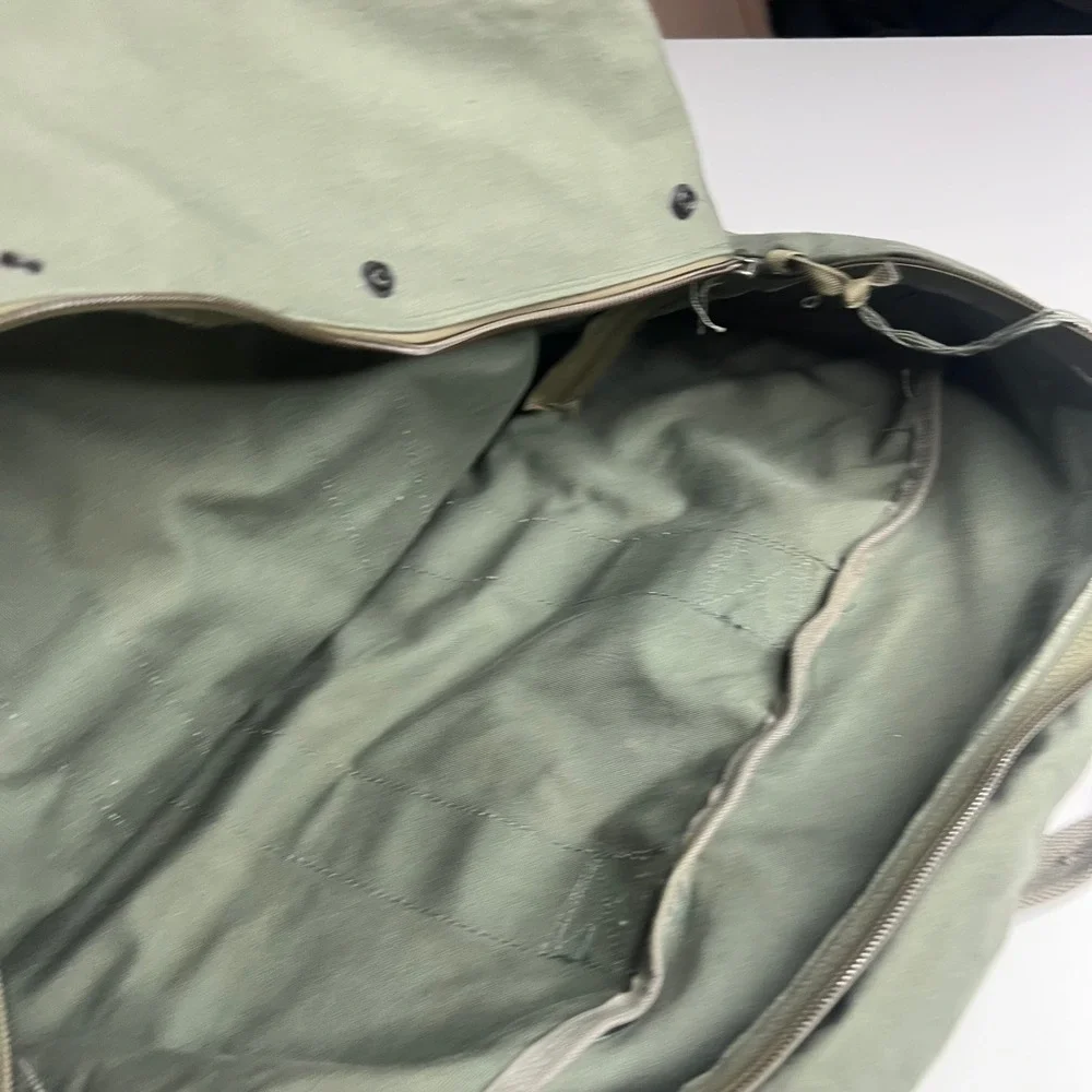 Vintage 1988 US Military Flyers Helmet Bag Olive Drab Canvas Duffel 80s Surplus